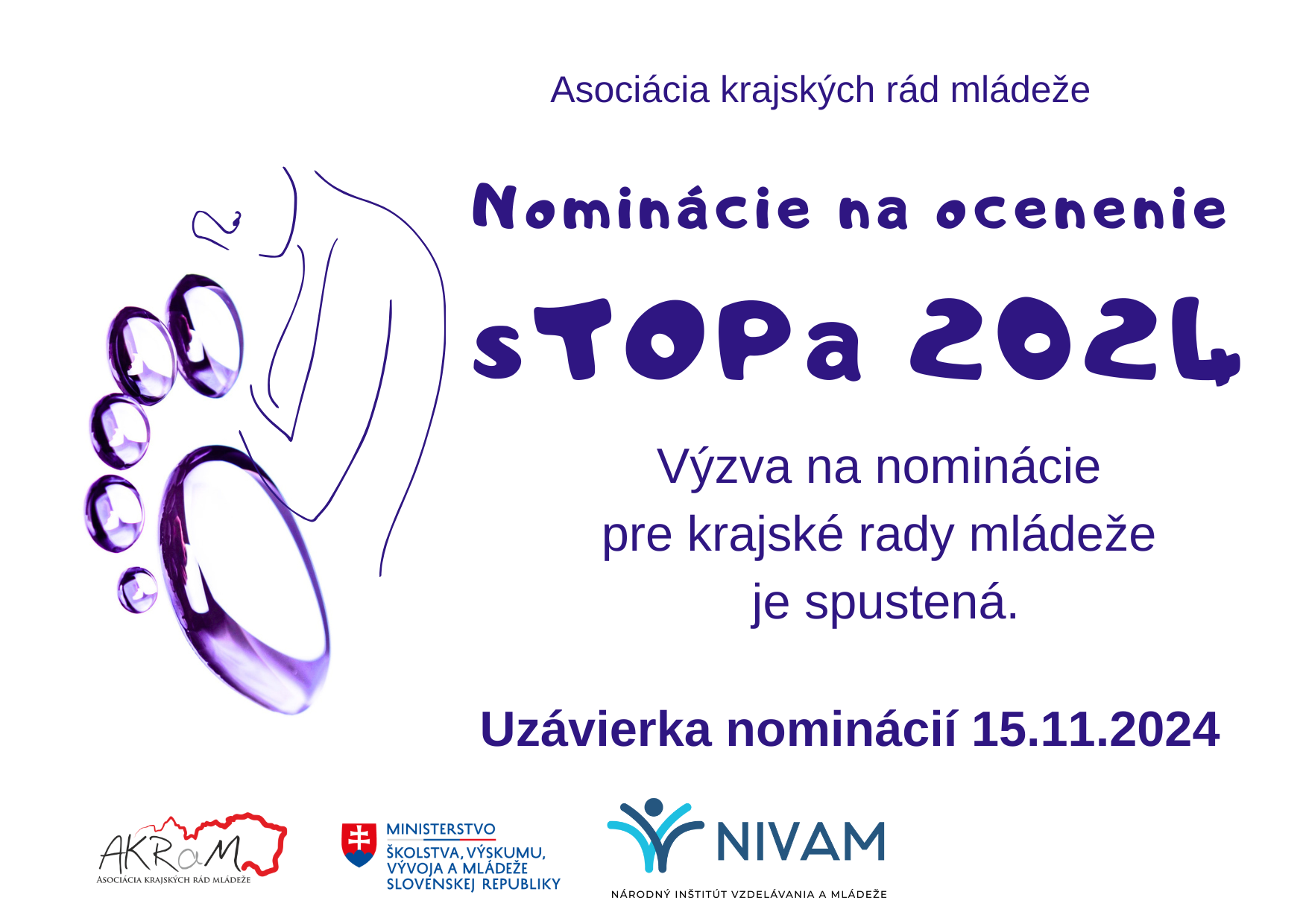 VÝZVA NA DORUČENIE NOMINÁCIÍ NA OCENENIE sTOPa 2024